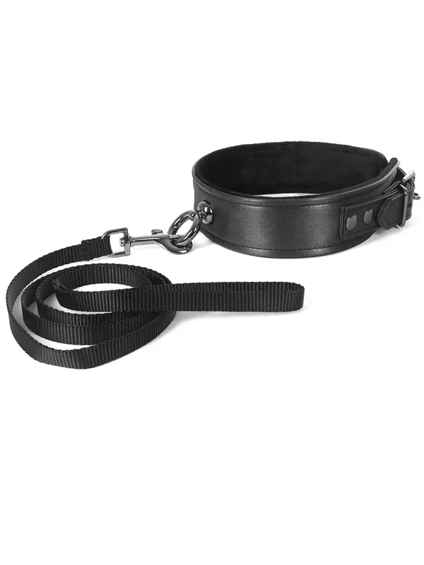 Spartacus Vegan Collar & Leash – Black