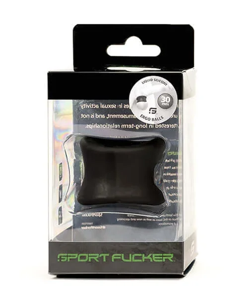 Sport Fucker Ergo Balls 30mm – Premium Black Silicone Ball Stretcher for Enhanced Pleasure