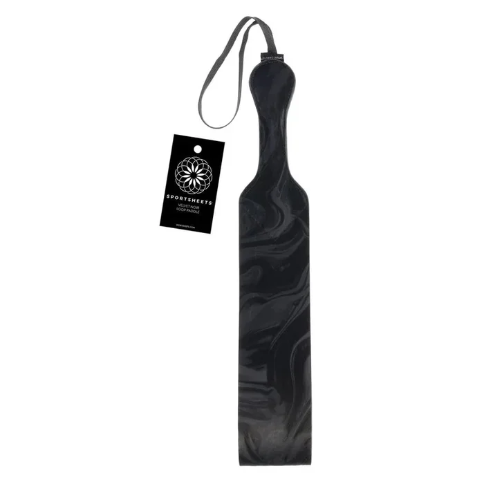 SPORTSHEETS Velvet Noir Loop Paddle – Black 42 cm Paddle