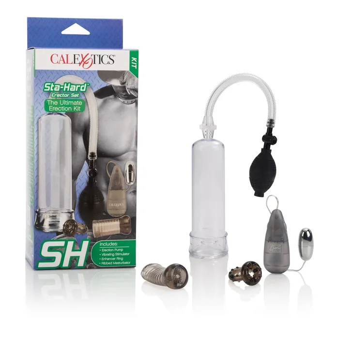 Sta-Hard Erector Set Penis Pump and Vibrating Masturbator Kit