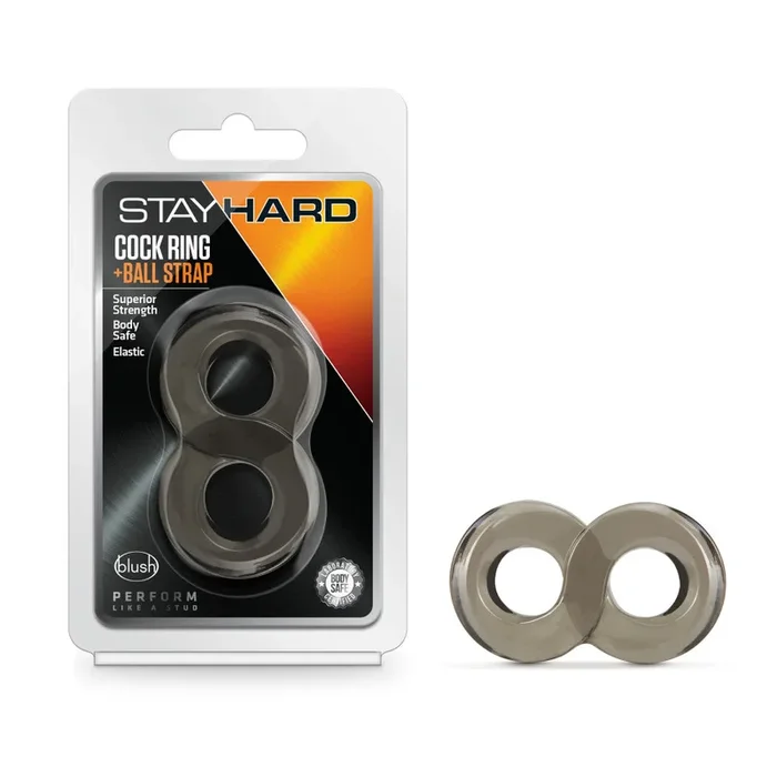 Stay Hard – Cock Ring and Ball Strap – Black