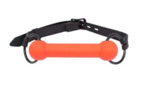 STFU Bit Gag – Black/Orange | Adjustable, Buckle Closure, One Size Fits Most | Si Novelties
