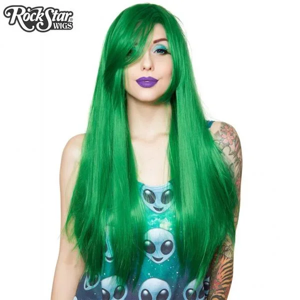 Straight 28″ Wig – Emerald Jade Green