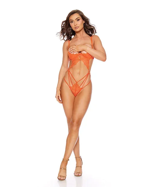 Strappy Teddy w/Jewel Detail – Orange SM