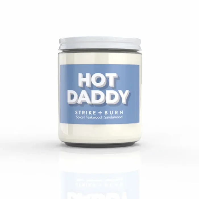 Strike & Burn Hot Daddy Candle Spice Teakwood Sandalwood