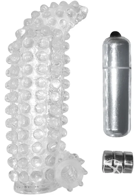 Studded Cock Teaser Vibrating Penis Extension Sleeve