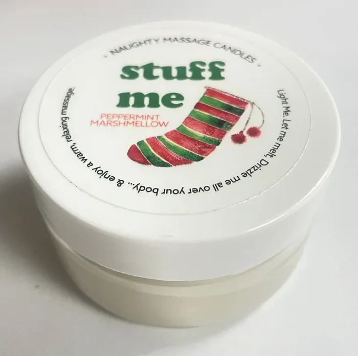 Stuff Me Massage Candle – Peppermint Marshmallow 1.7 Oz