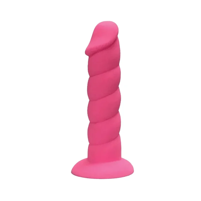 Suga Daddy 5.5 Inch Twisted Silicone Dildo – Pink