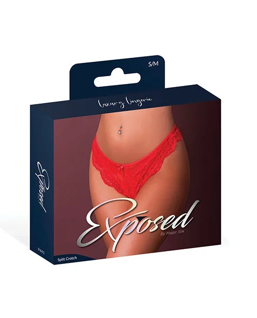 Sugar High Split Crotch Panty – Red S/M