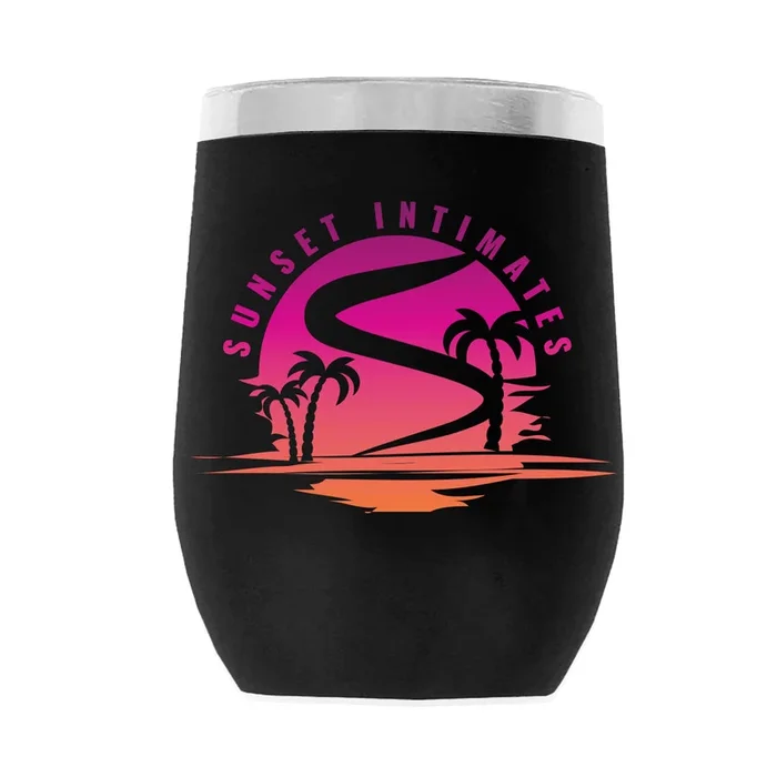 SunsetDesign_001 12oz WINE TUMBLER-BLACK