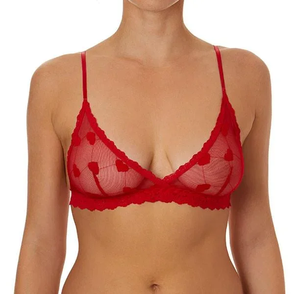 Sweetheart Mesh Bralette – Red –