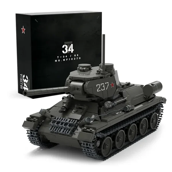T34/85 Tank, Ww2 Military Tank Building Set For Adults, Collectible Army Mo