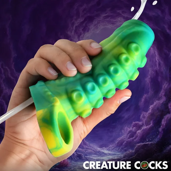 Tentacle Squirting Silicone Penis Enhancer – Green