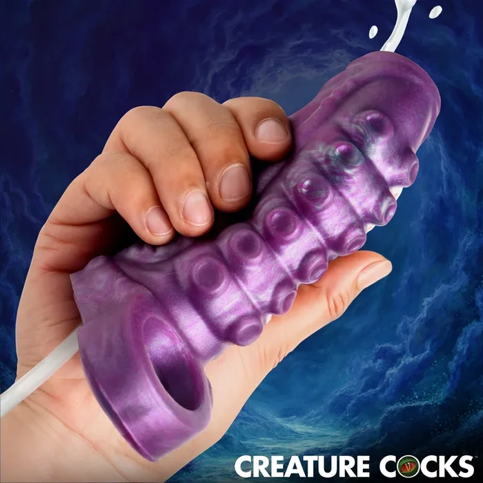 Tentacle Squirting Silicone Penis Enhancer – Purple