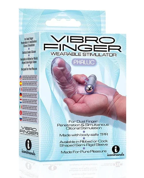 The 9’s VibroFinger Phallic Finger Massager – Purple