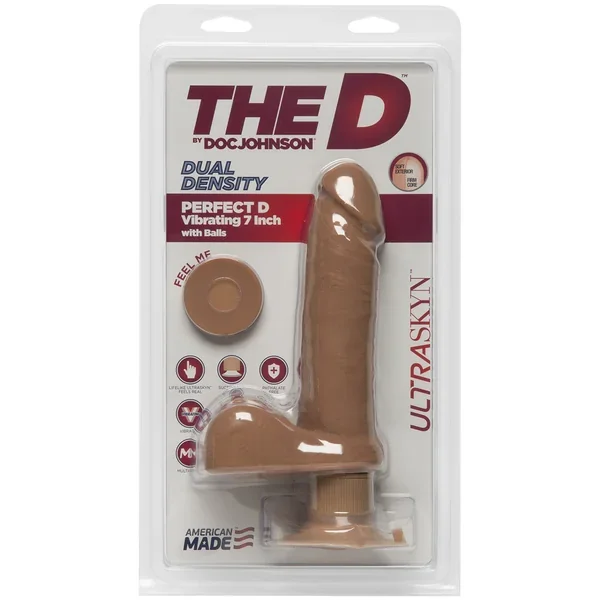 The D 7′ Perfect D Vibrating w/Balls – Caramel
