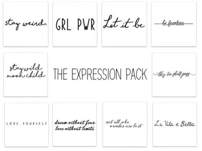 The Expression – Temporary Tattoo Pack