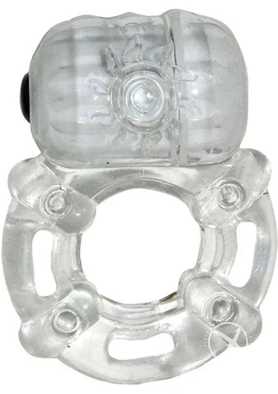 The Macho Crystal Collection Pulsating Erection Keeper Vibrating Cock Ring