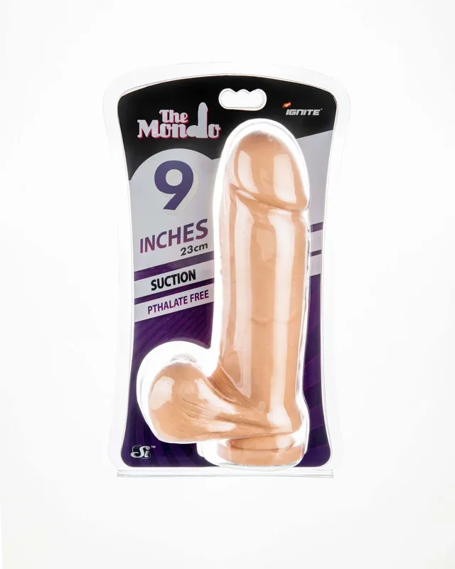 Thick Cock with Balls 9 inches with Suction Cup Beige