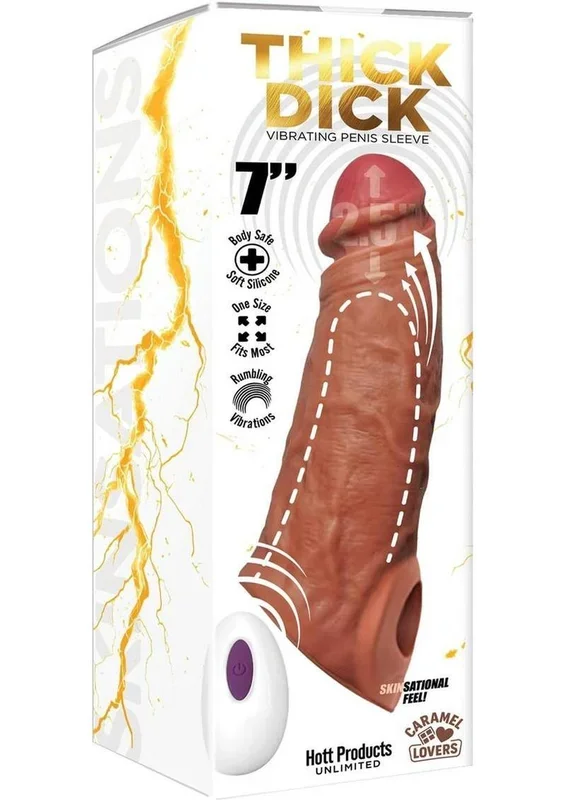 Thick Dick Vibrating Penis Silicone Sleeve