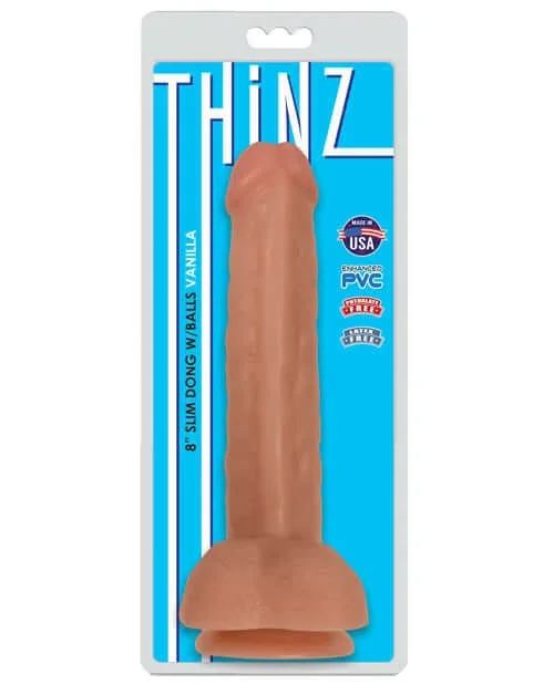 Thinz Slim Dong 8 inches with Balls Vanilla Beige