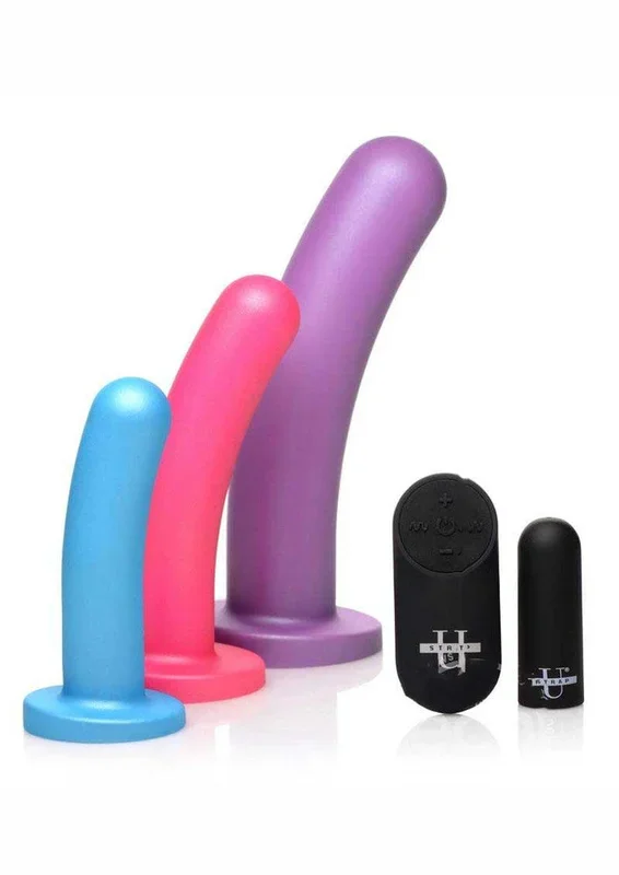 Triple Peg 28X Silicone Dildo Set w/ Remote