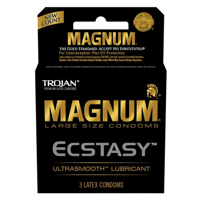 Trojan Magnum Ecstasy Large Size Condoms – Box Of 3