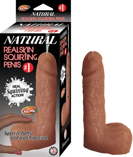 Ultimate Squirting Pleasure #1 Natural – Better than Real Skin Squirting Dildo Brown