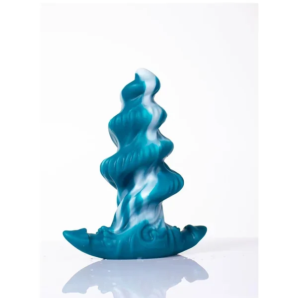 Unlock New Heights Of Pleasure With Blue Screw-Shaped Horn Shark Egg Anal Sex Trainer Silicone Butt Plugs – Ideal For Beginner Men, Women, And Couples