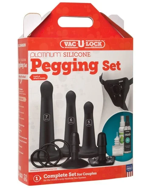 Vac-U-Lock Silicone Pegging Set – Black