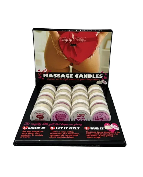 Valentines Massage Candles Prepack Tray – Display of 16