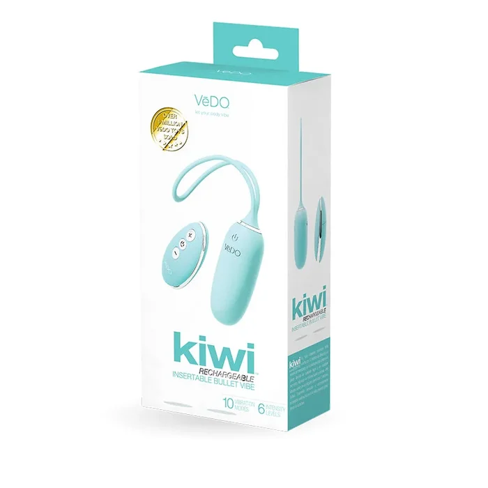 Vedo Kiwi Rechargeable Insertable Tease Me Turquoise Bullet