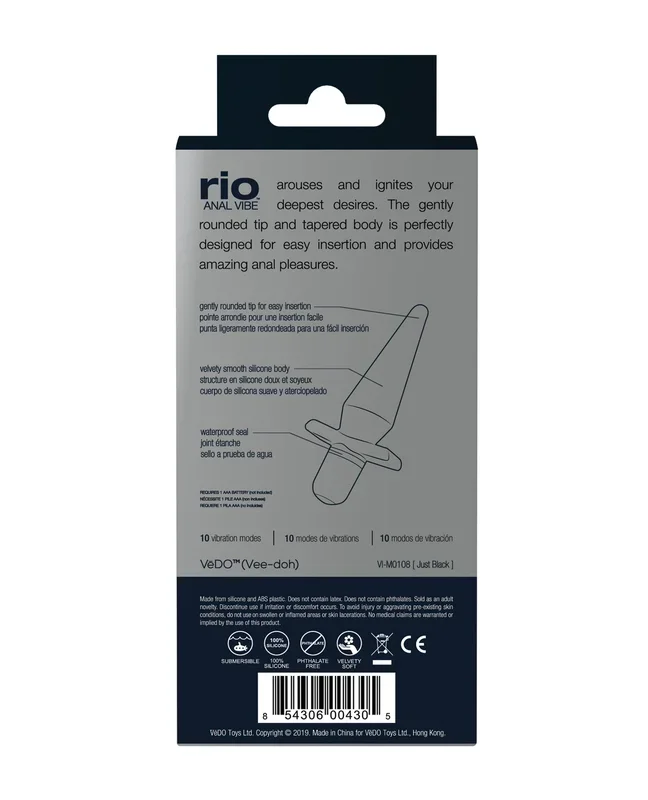 VeDO Rio Anal Vibe – Just Black