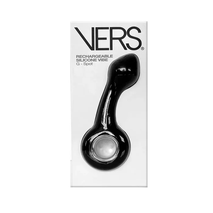 VERS Rechargeable Silicone G Spot Vibe – Black 13.8 cm USB Rechargeable Vibrator