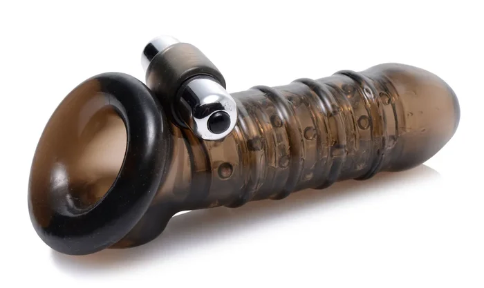 Vibrating Girth Enhancing Sheath – Black