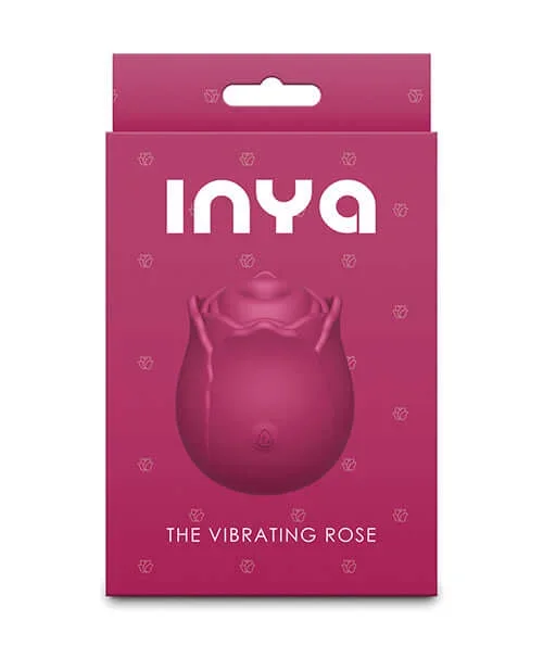 Vibrating Rose Clitoral Stimulator Red