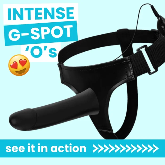 Vibrating Silicone Hollow Strap On