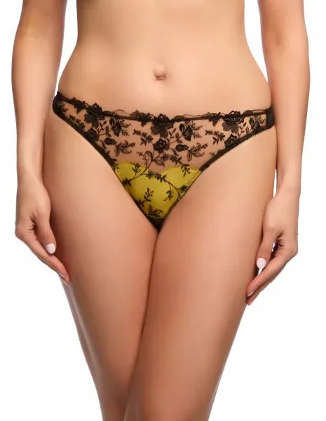Victresse G-String – Black/Chartreuse –