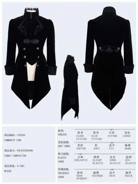 Vintage Swallowtail Jacket – Black –