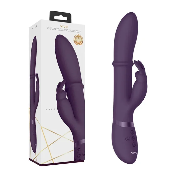 Vive Halo – Purple 24.5 cm USB Rechargeable Rabbit Vibrator