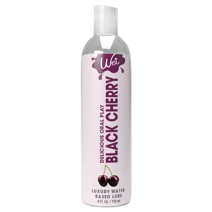 Wet Delicious Oral Play – Black Cherry – Waterbase Flavored Lubricant 4 Oz