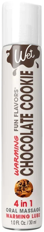 Wet Warming Fun Flavors – Chocolate Cookie – 4 in 1 Lubricant 1 Oz