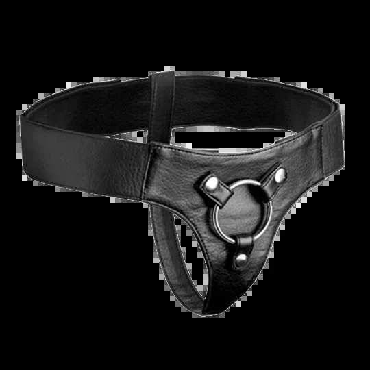 Wide Band Strap On Harness