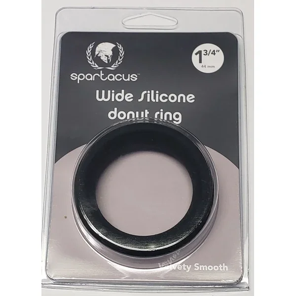 WIDE SILICONE DONUT RING BLACK 1.75 ‘