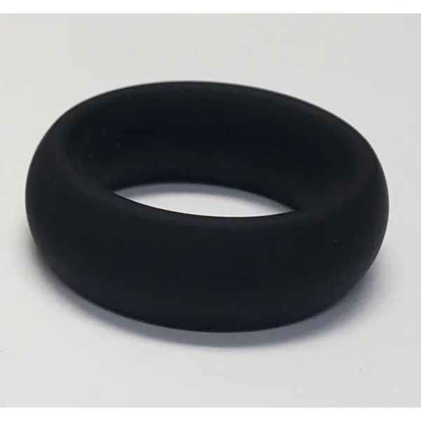 Wide Silicone Donut Ring Black “