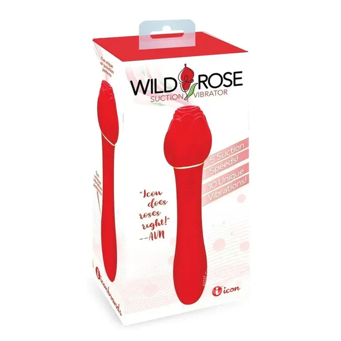 Wild Rose Suction Vibrator (Lipstick Red) – Premium Silicone Suction Vibrator