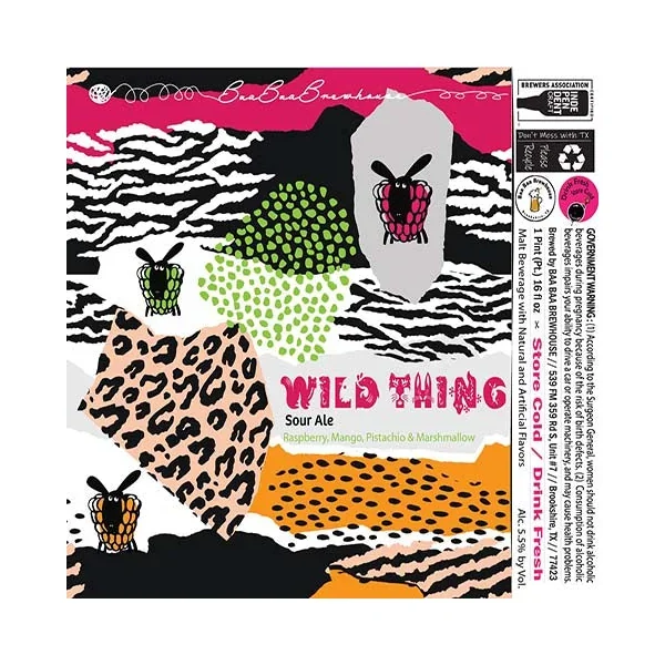 Wild Thing Raspberry, Mango, Pistachio & Marshmallow Sour Ale