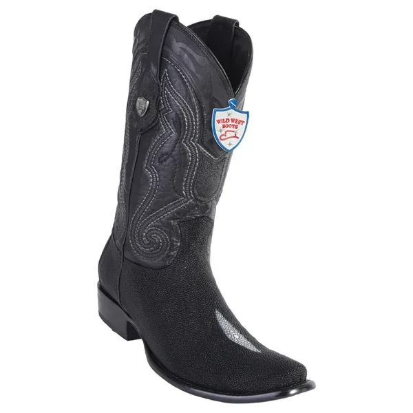 Wild West Boots #2791205 Men’s | Color Black | Men’s Wild West Stingray Boots Single Stone Dubai Toe
