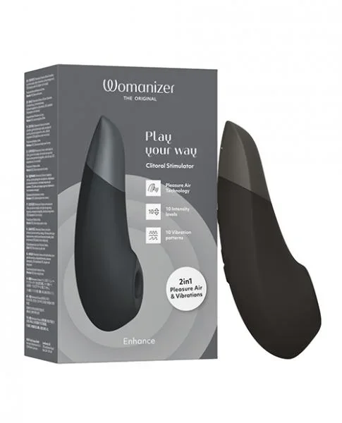 Womanizer Enhance 2 in 1 Pleasure Air & Vibrations – Black