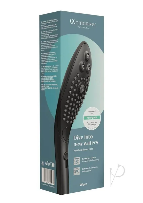 Womanizer Wave in Black – World’s First Shower Head Masturbation Toy with Multiple Water Jets
